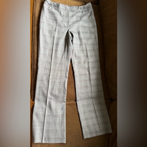 Alfani Gray & Purple Straight Leg Glen Plaid Dress Pants Slacks  SZ 8 Great Cond - Picture 3 of 10